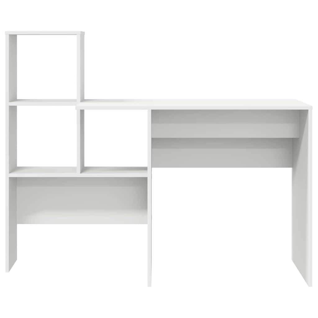 Desk with Drawer White 131.5 x 50 x 106.5 cm Engineered wood